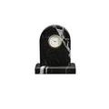 Small Tomb Clock w/ Base (Black Zebra)